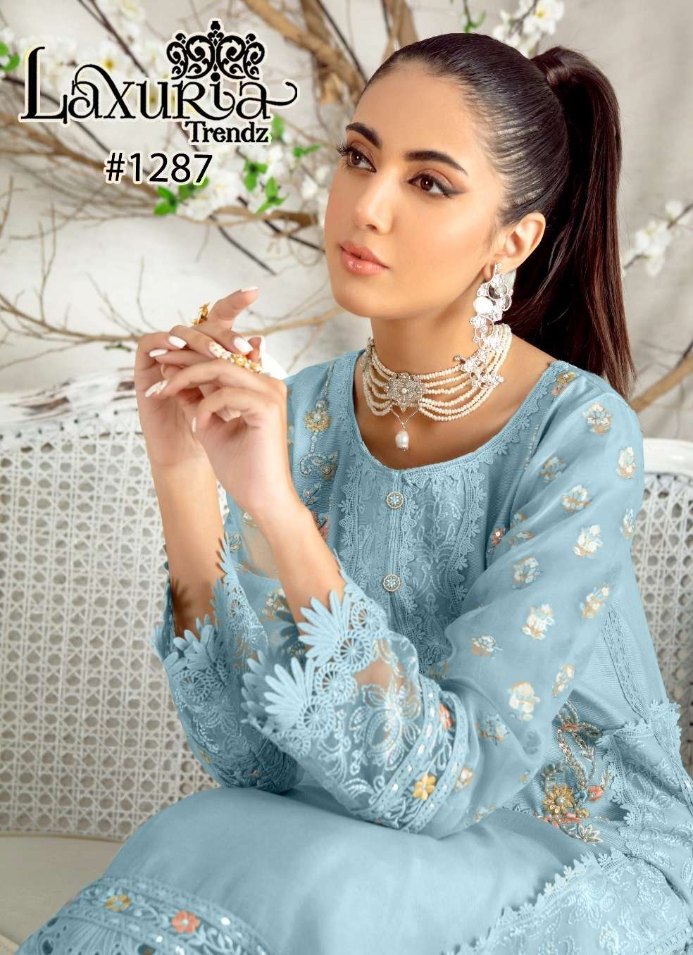 New Handwork Kurti D.No. 1287 by Luxuria Trends